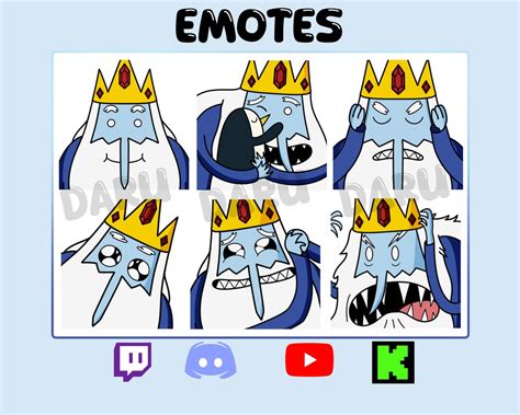 Emotes Pack ICE KING Adventure Time for Twitch/discord/youtube - Etsy