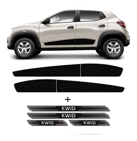 Kit Faixa Preta Lateral Kwid 2018 2019 Soleira Protetora Mercado Livre