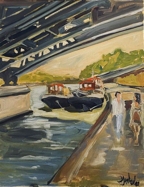 Peinture Sous Le Pont De Mirabeau