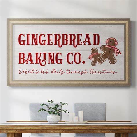 The Holiday Aisle Gingerbread Baking Co Single Picture Frame Print