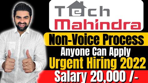 Techmahindra Recruitment Non Voice Process Jobs For Graduates