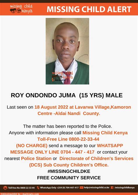 Shawry For Makeki Na Mathwiti On Twitter RT Ma3Route 19 13 MISSING