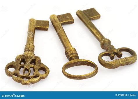 Three Keys Stock Photo Image Of Concept Gold Isolated 2789898