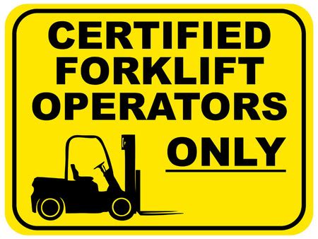 Certified Forklift Operators Only Floor Sign | Creative Safety Supply