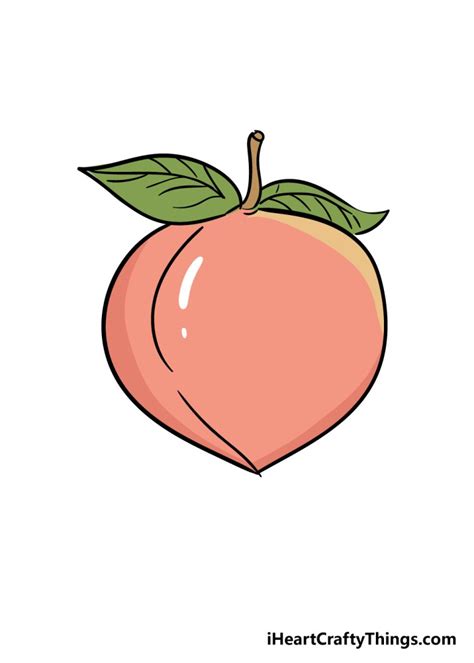 Peach Drawing How To Draw A Peach Step By Step