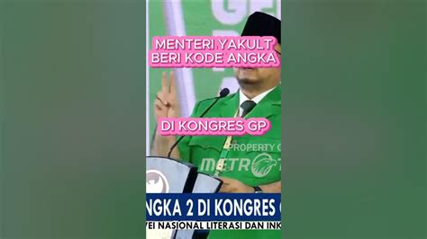 Menteri Yakult Beri Kode Angka 2 Kongres Gp Ansor Youtube