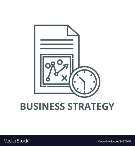 Business strategy line icon Royalty Free Vector Image