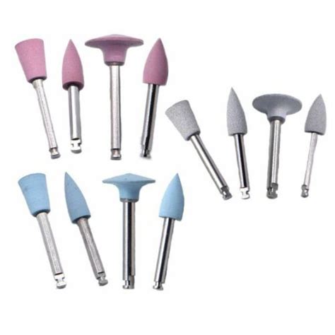 Pcs Dental Silicone Rubber Polishers Diamond Polishing Burs Mm