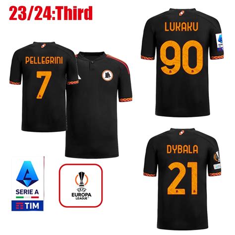 23 24 Roma Away Soccer Jerseys Men T Shirts With Patch 2023 2024