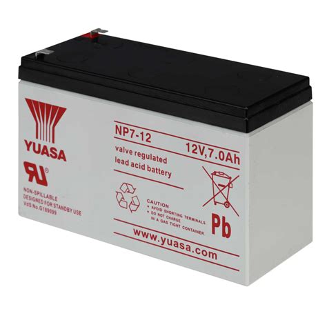 Yuasa 7Ah 12V Sealed Lead Acid Battery NP7 12 187 NF BOX CEF