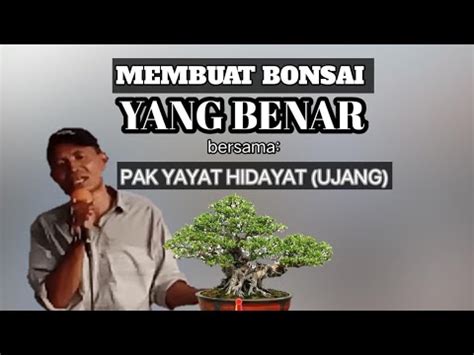 Membuat Bonsai Yang Benar Ala Pak Yayat Hidayat Pak Ujang Youtube