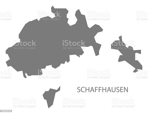 Ilustración De Schaffhausen Suiza Gris Del Mapa Y Más Vectores Libres