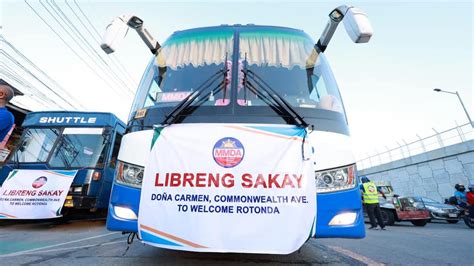 MMDA Launches Libreng Sakay On Commonwealth Avenue