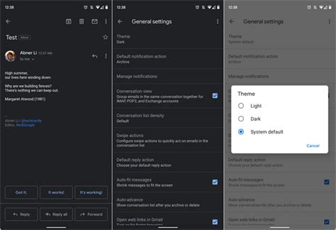 Native Dark Mode Finally Starts Rolling Out For Gmail On Android Beebom