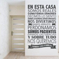 Vinilo Frase En Esta Casa Somos Reales Frases De Decoraci N Del Hogar