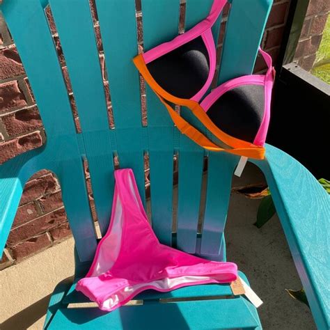 Pink Victoria S Secret Swim Victorias Secret Pink L Pushup Triangle Bikini Top Xl Itsy