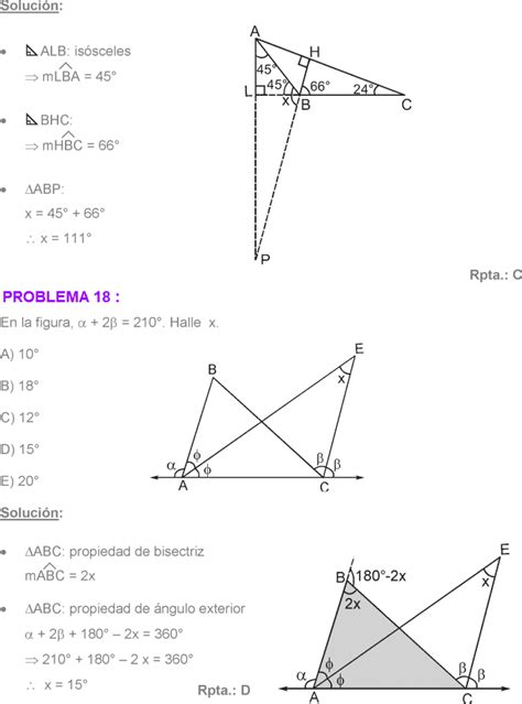 Los TriÁngulos Y Sus Propiedades Ejercicios Resueltos Pdf Triangulo Isosceles Aldo Line Chart