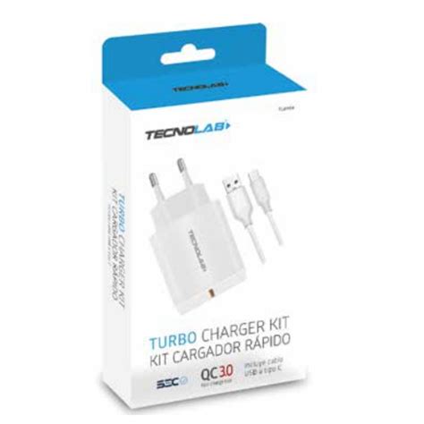 Ripley CARGADOR DE PARED CARGA TURBO 3A USB TIPO C BLANCO TECNOLAB