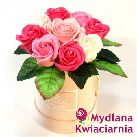 Mydlana Kwiaciarnia Bukiet Mydlany Kwiaty Mydlane Flower Box PREMIUM