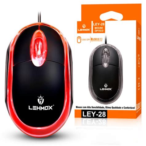 Mouse Ptico Fio Usb B Sico Lehmox Ley