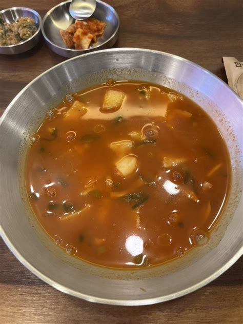 [장유 율하 수제비 맛집 던지기매운수제비] 네이버 블로그