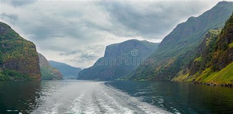 Cruise In Naeroyfjord Norway Stock Photo Image Of Fjord Boat