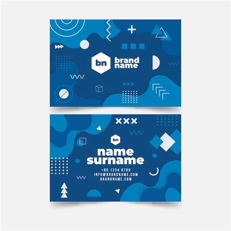 Free Vector Abstract Classic Blue Business Card Template