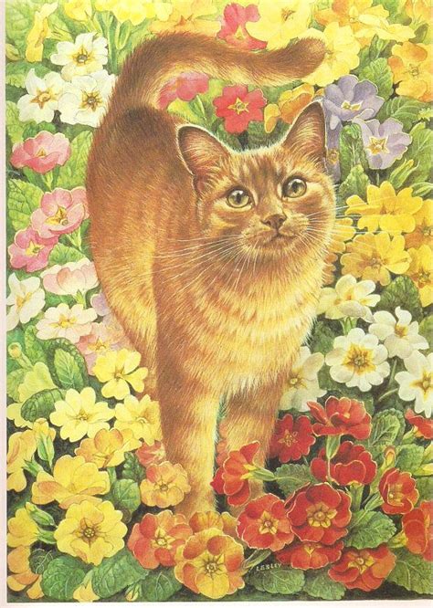 Cat Art Print From Original Cat Painting By Lesley Anne Ivory Etsy