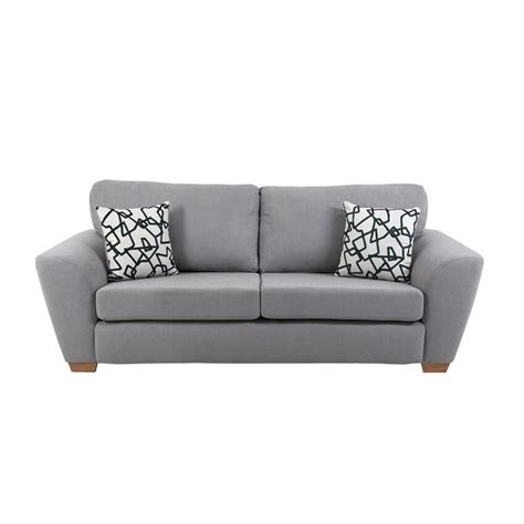 Scs Living Grey Fabric Kiana 3 Seater Sofa Standard Back By Scs