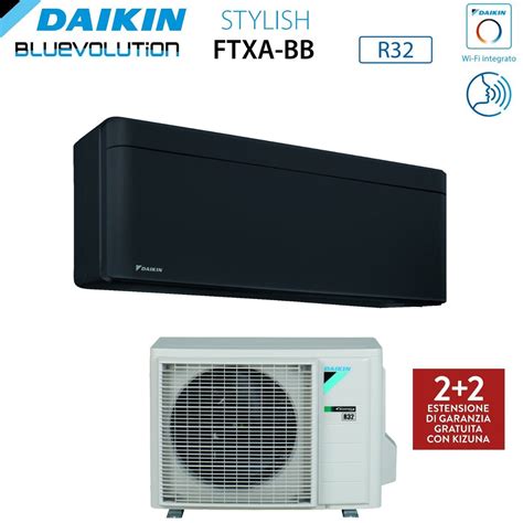 Climatizzatore Condizionatore Daikin Stylish Total Blackwood 9000 Btu