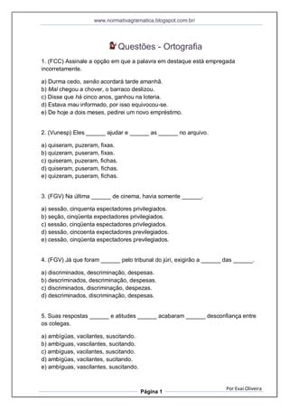 Questões Ortografia PDF