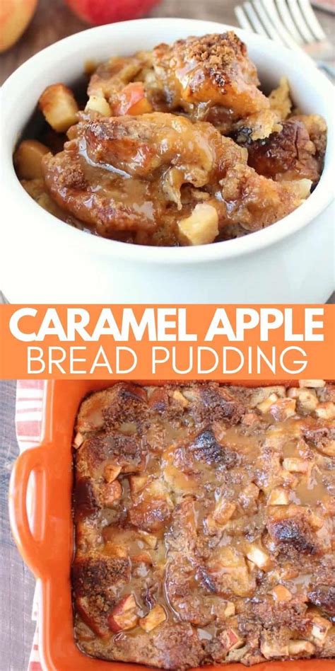 Apple Bread Pudding Recipe With Caramel Sauce WhitneyBond