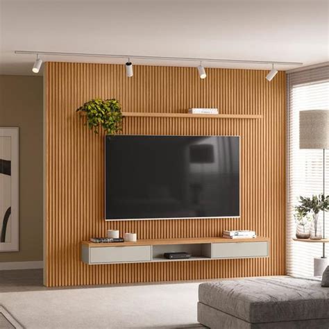 Painel Ripado Modular 3 0 Para Sala Estar Quarto Escritório TV Até 75