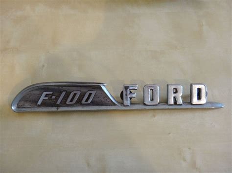 Set Of 2 Vintage 1957 OEM Ford F100 F 100 Hood Side Emblems Ford