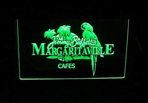 LED NEON SIGN • JIMMY BUFFETT • MARGARITAVILLE Palms Parrot • SHIPS ...