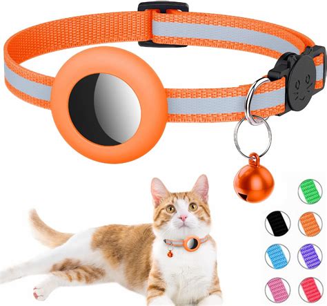 Airtag Cat Collar Reflective Air Tag Cat Collar With Bell And Prefect