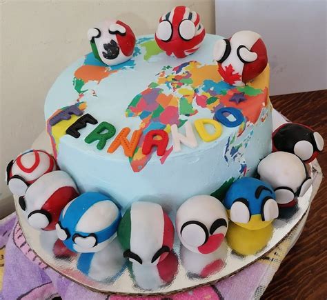 Colorful Countryballs Birthday Cake