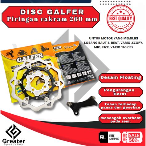 Jual Piringan Disc Cakram Galfer Mm Plush Breket Beat Scoopy Mio