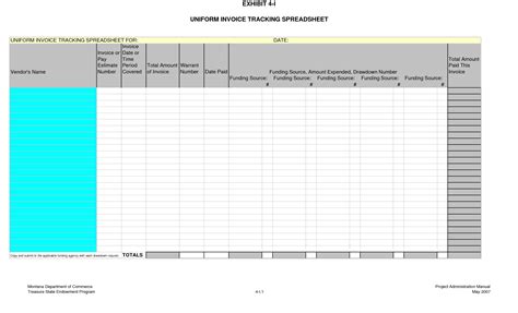 invoice tracking spreadsheet template