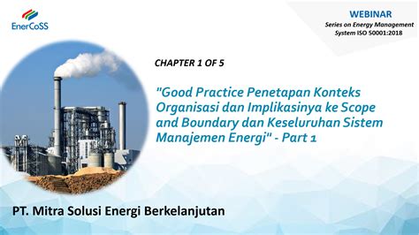 Best Practice Penetapan Konteks Organisasi Dan Boundaries ISO 50001