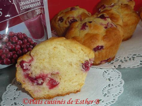 Les plats cuisinés de Esther B Muffins à lorange et aux canneberges