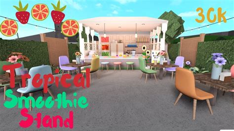 Roblox L Bloxburg Tropical Smoothie Stand K Speedbuild Tour