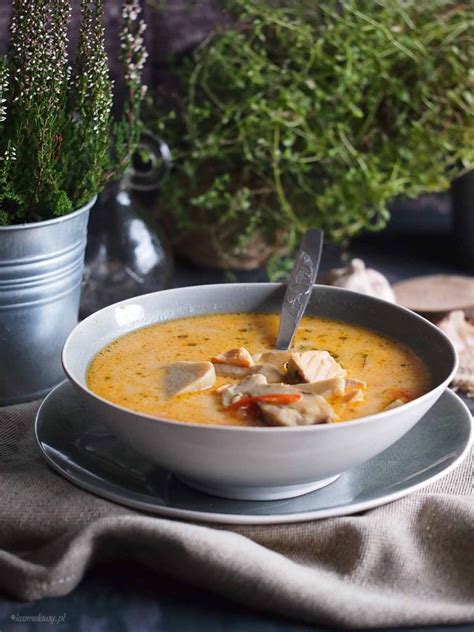 Pikantna Zupa Grzybowa Z Ososiem Spicy Mushroom Soup With Salmon