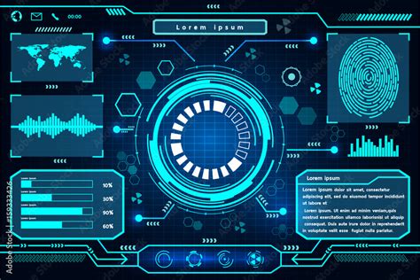 Futuristic Interface Technology Design Element Of This Image Furnished By Nasa Stock Vector