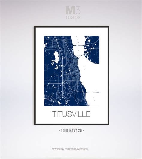 Titusville Florida Titusville FL Map Titusville Map - Etsy