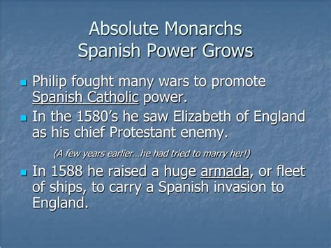 PPT - Absolute Monarchs Spanish Power Grows PowerPoint Presentation ...