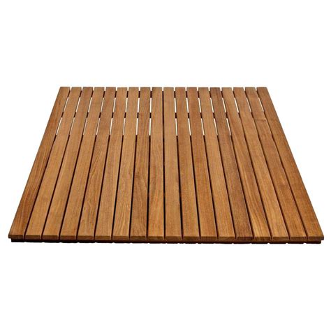 Arb Teak And Specialties 36 In X 48 In Bathroom Shower Mat In Natural