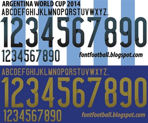 Font Football Font Vector Argentina World Cup 2014 Kit