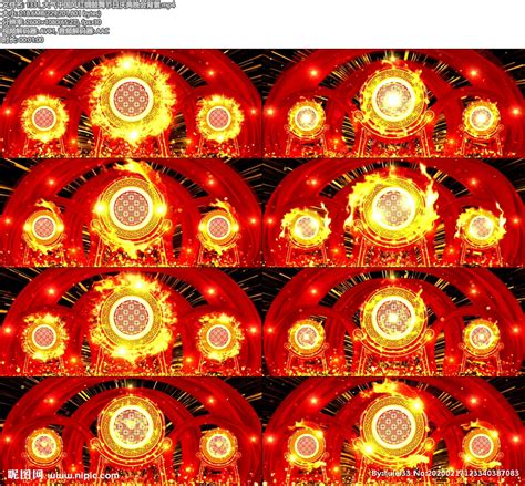 大气中国风红绸鼓舞节日庆典晚会合成背景素材影视编辑多媒体图库昵图网