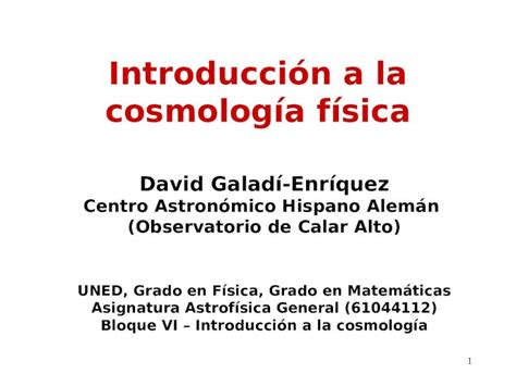 PPT Introducción a la cosmología física DOKUMEN TIPS